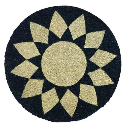 TAPIS de chambre moderne COCO MANDALA ENVERS PVC 55X55cm 